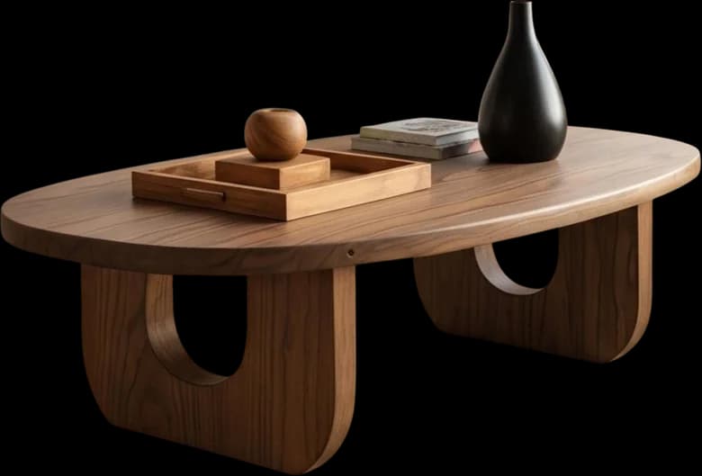 Mesa de centro de formas orgánicas