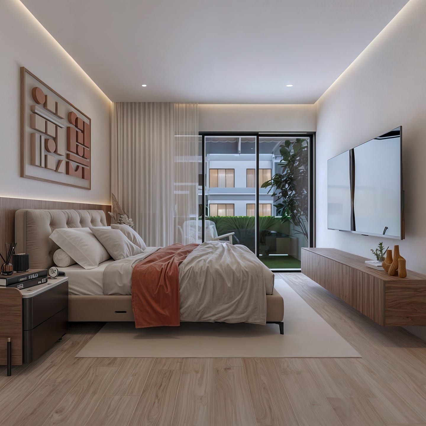 Habitación de inspiración caribeña